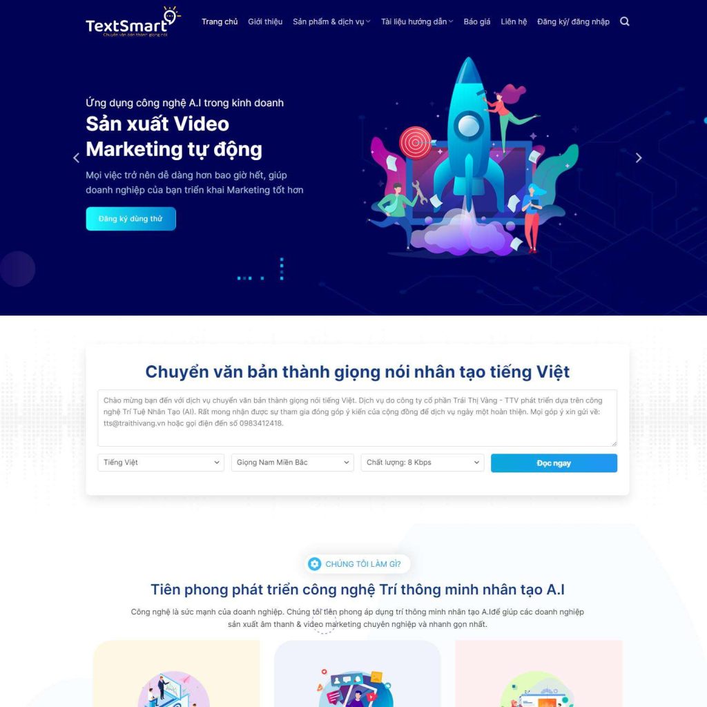 Theme dịch vụ chuyển văn bản thành giọng nói