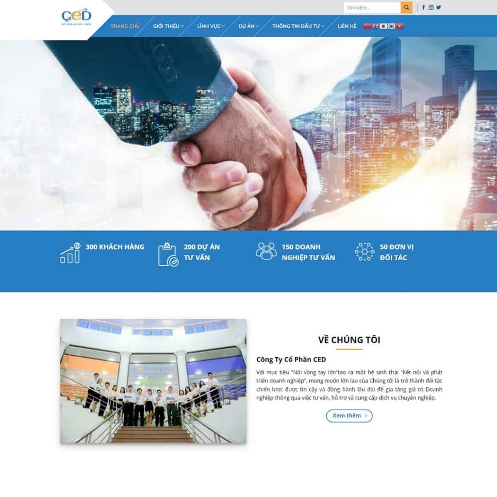 Theme giới thiệu công ty tư vấn doanh nghiệp