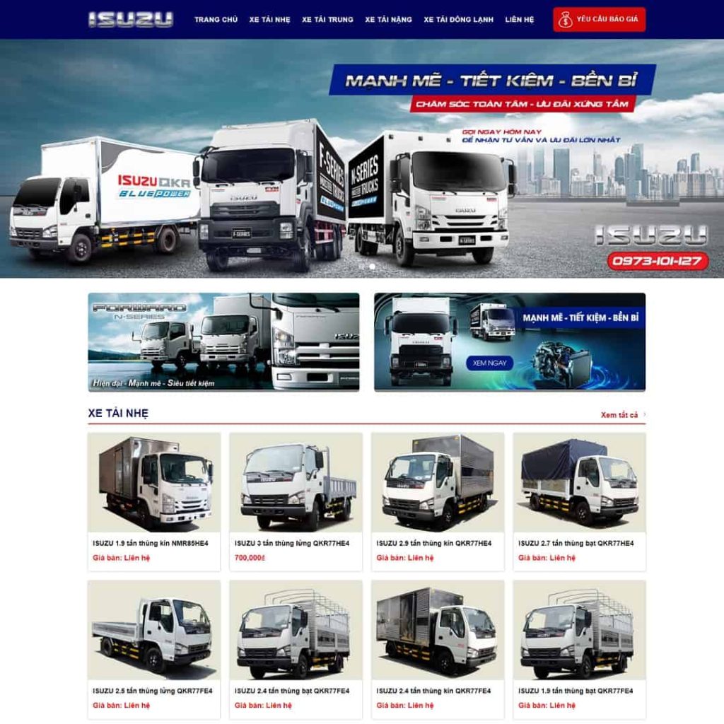 Theme bán xe tải