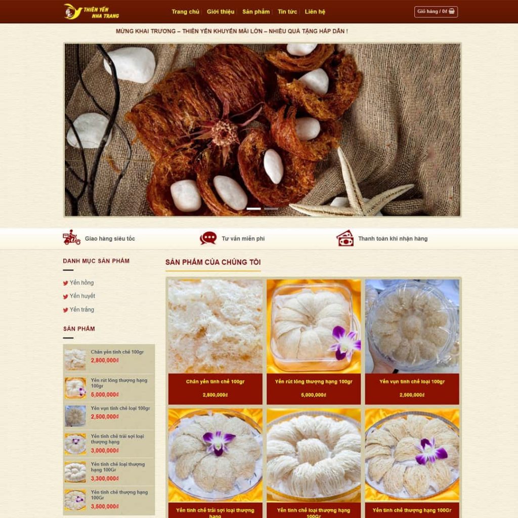 Theme bán yến sào