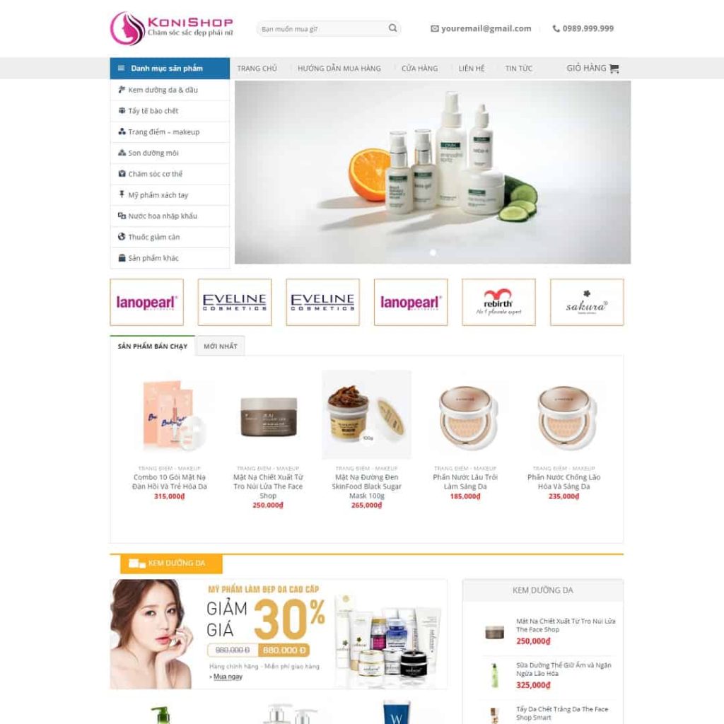 Theme Shop mỹ phẩm 08