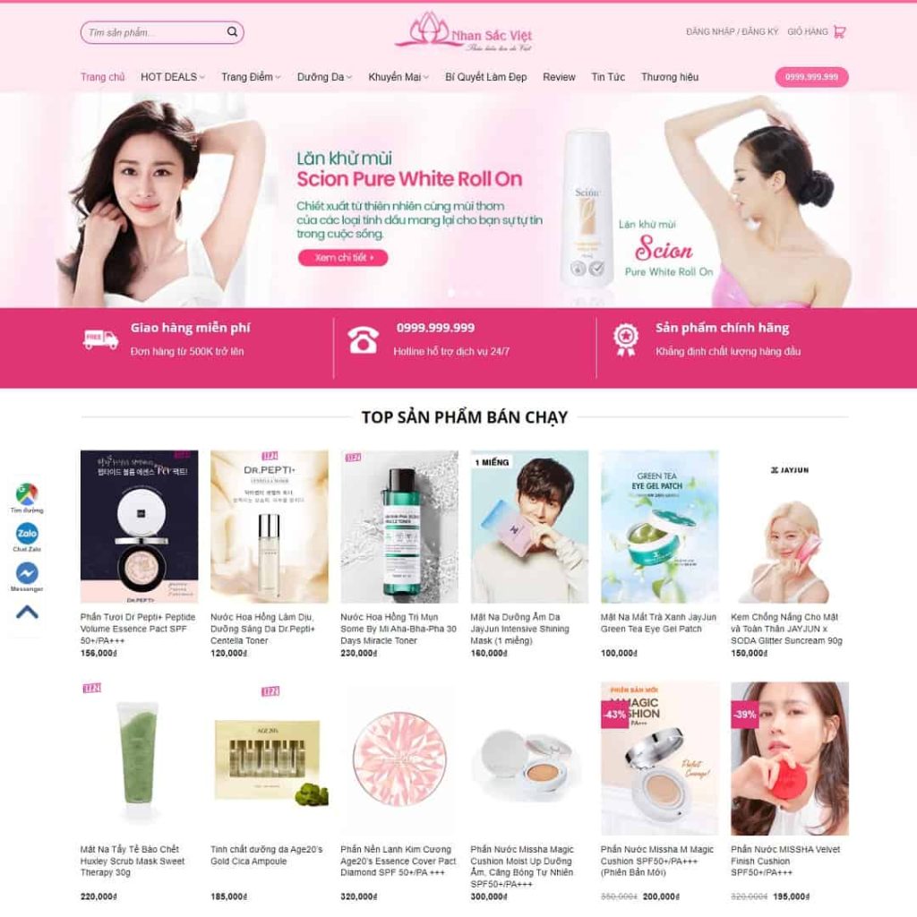 Theme Shop mỹ phẩm 05