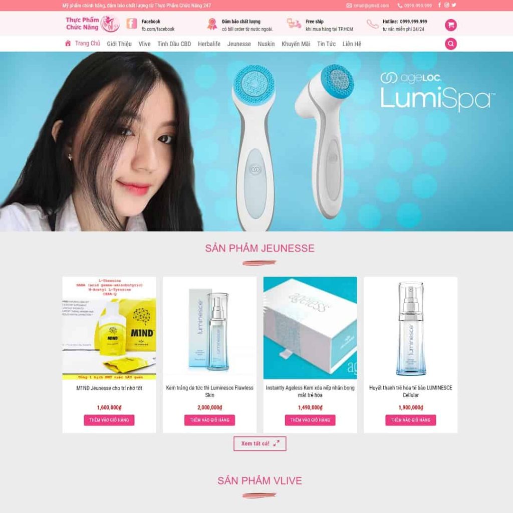 Theme Mỹ phẩm, Làm đẹp