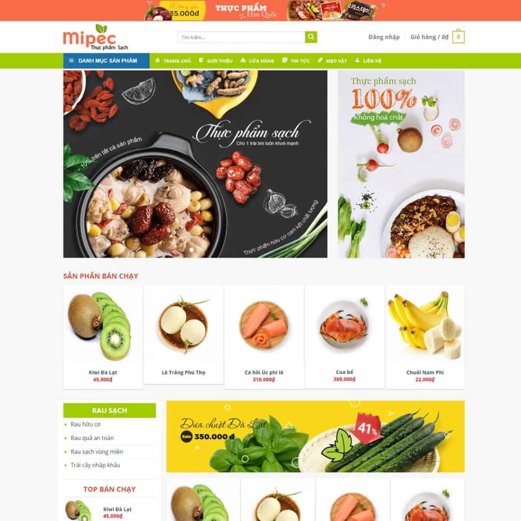Theme thực phẩm, rau củ quả