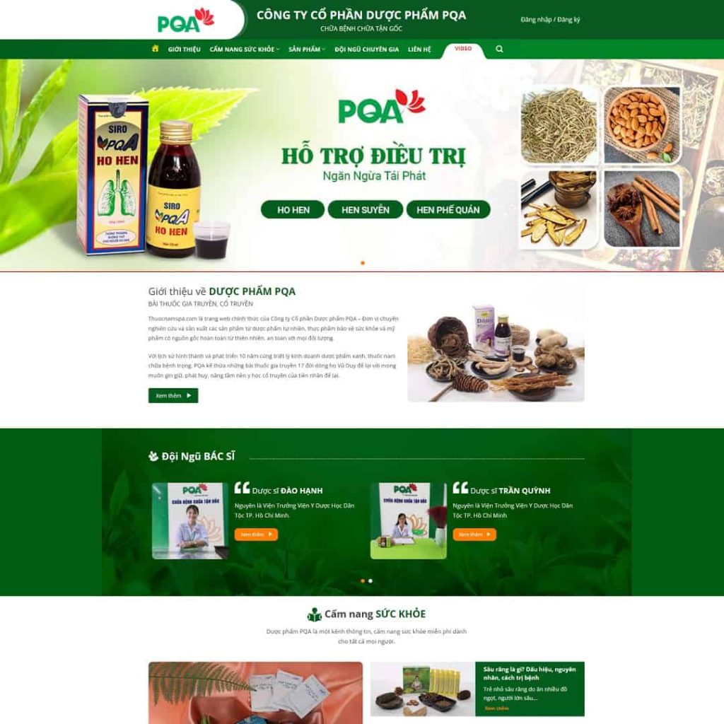 Theme bán dược phẩm, thuốc nam