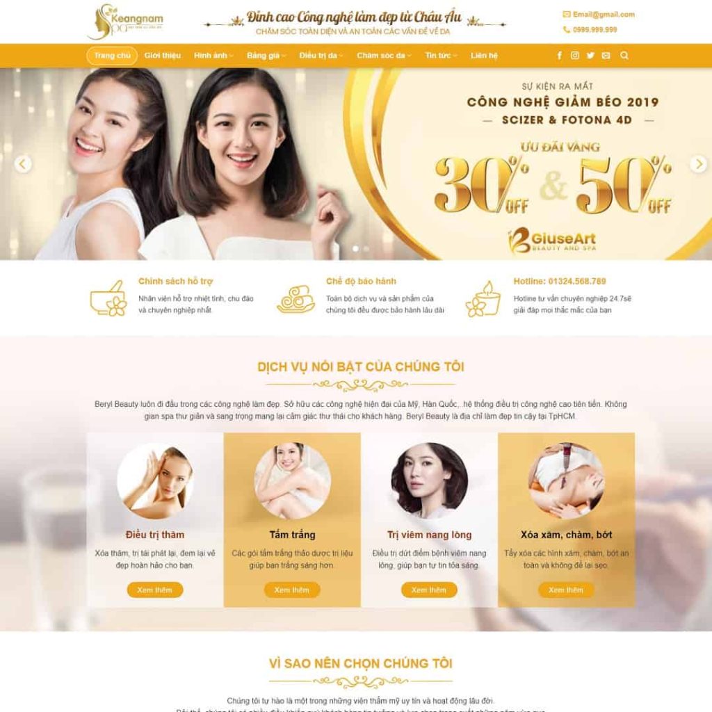 Theme Spa làm đẹp 01