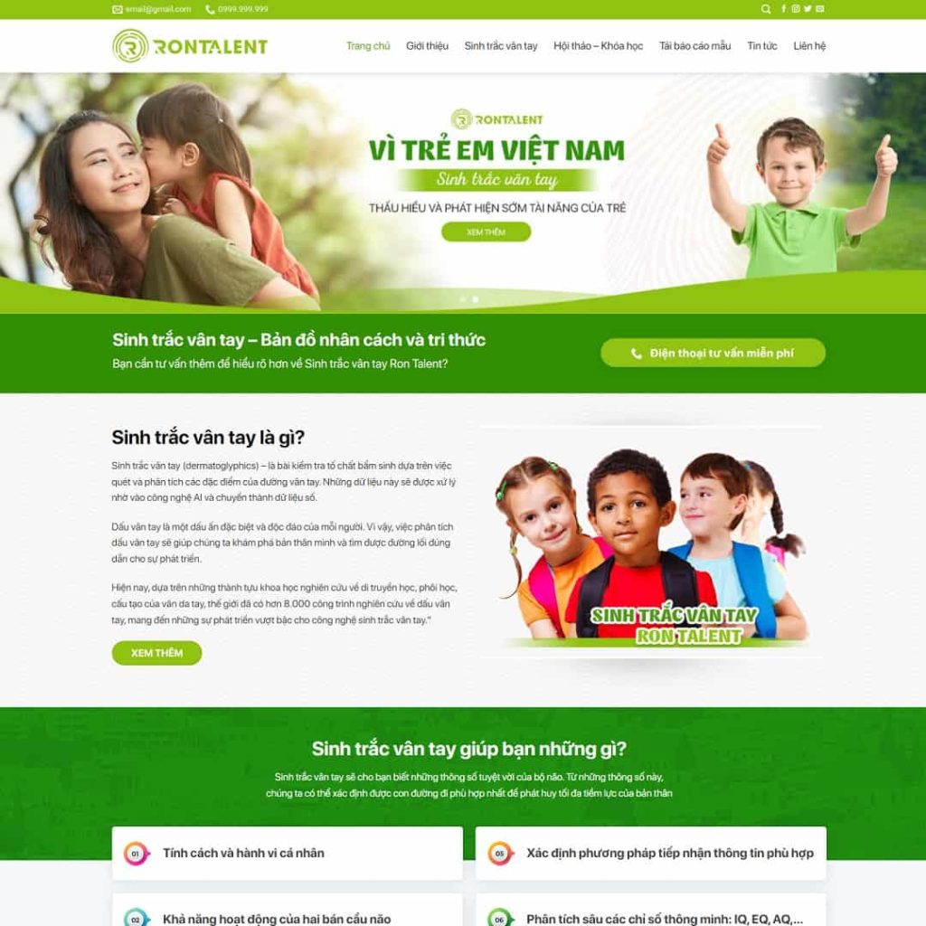 Theme dịch vụ sinh trắc vân tay