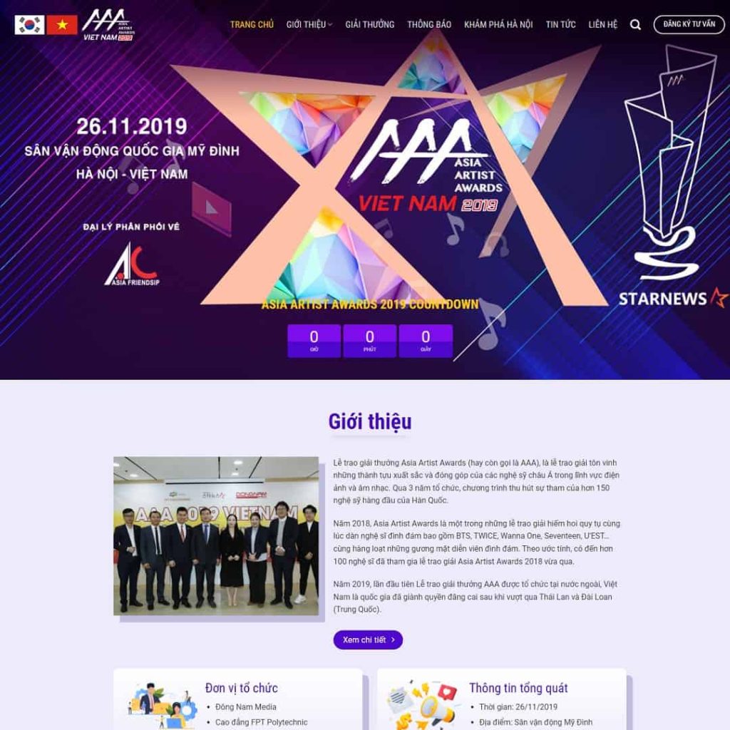 Theme công ty tổ chức sự kiện