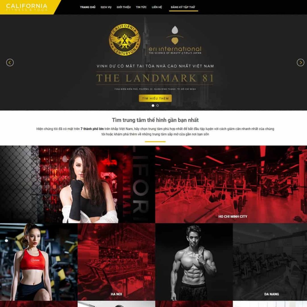 Theme trung tâm thể hình - phòng tập gym