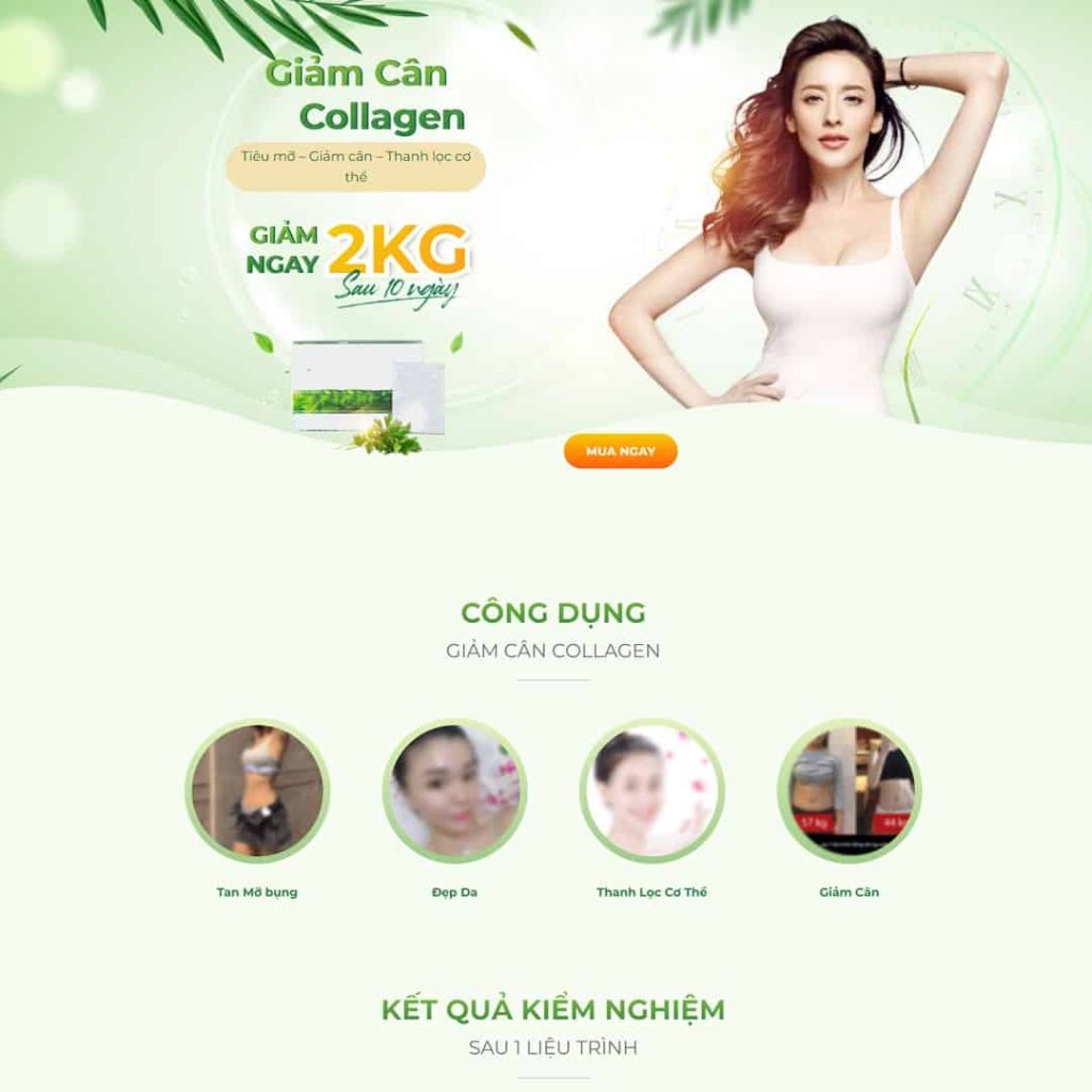 Theme Landing page bột giảm cân