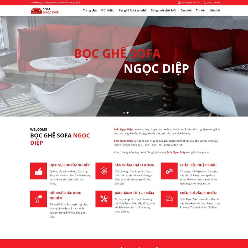 Theme dịch vụ bọc ghế sofa