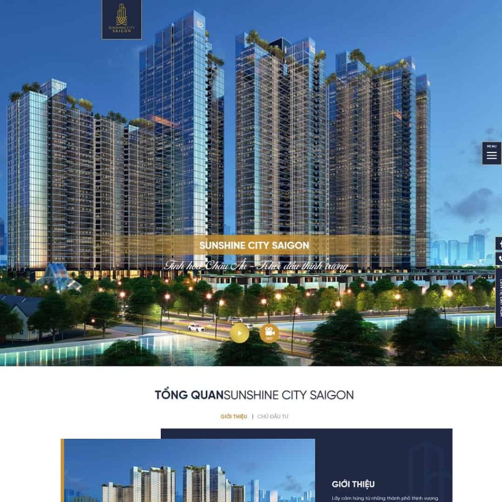 Theme giới thiệu về dự án bất động sản