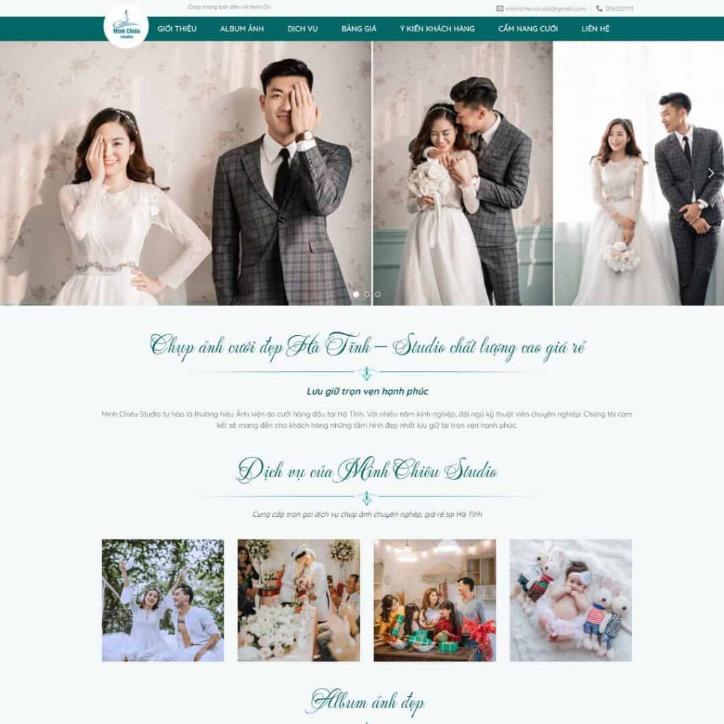 Theme dịch vụ studio, chụp ảnh cưới 02