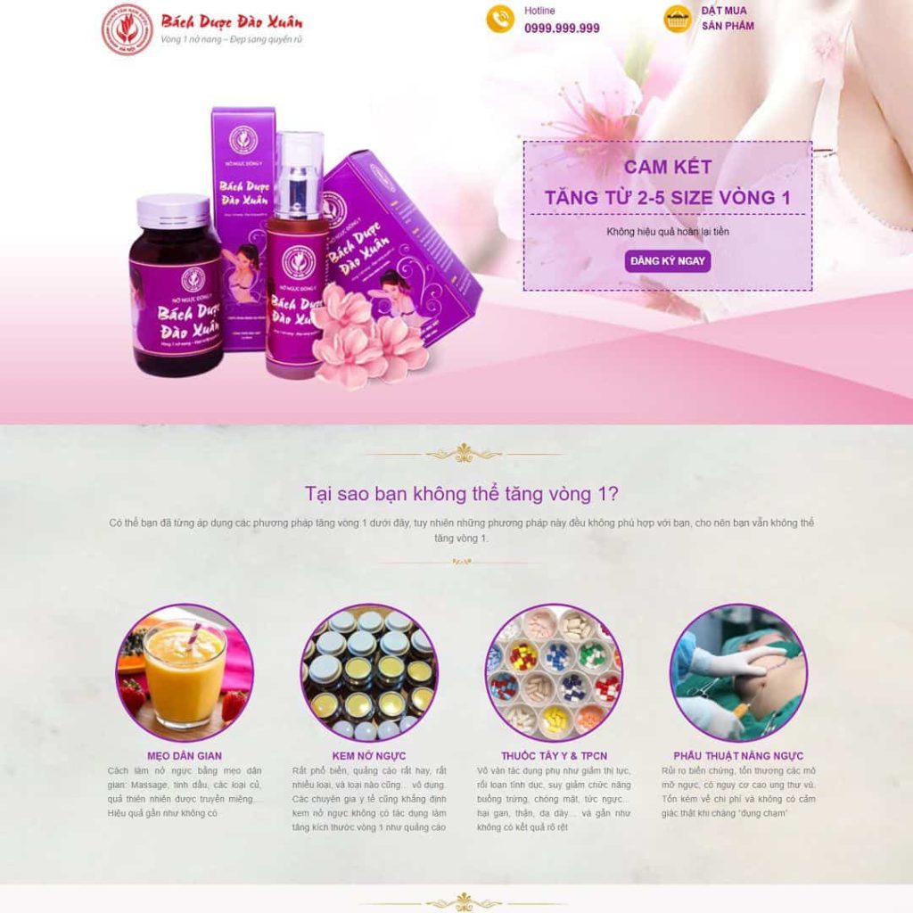 Theme landing page dược phẩm
