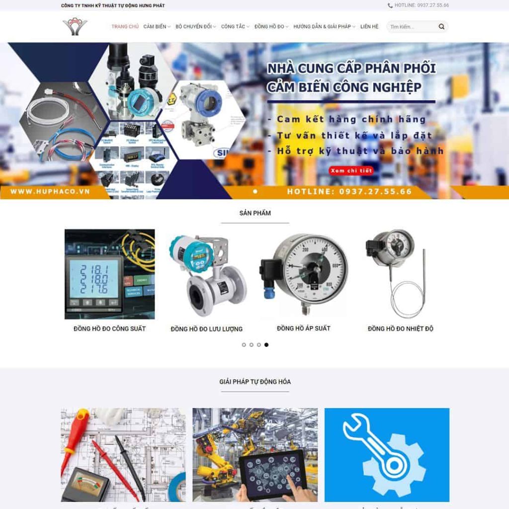 Theme công ty bán cảm biến công nghiệp