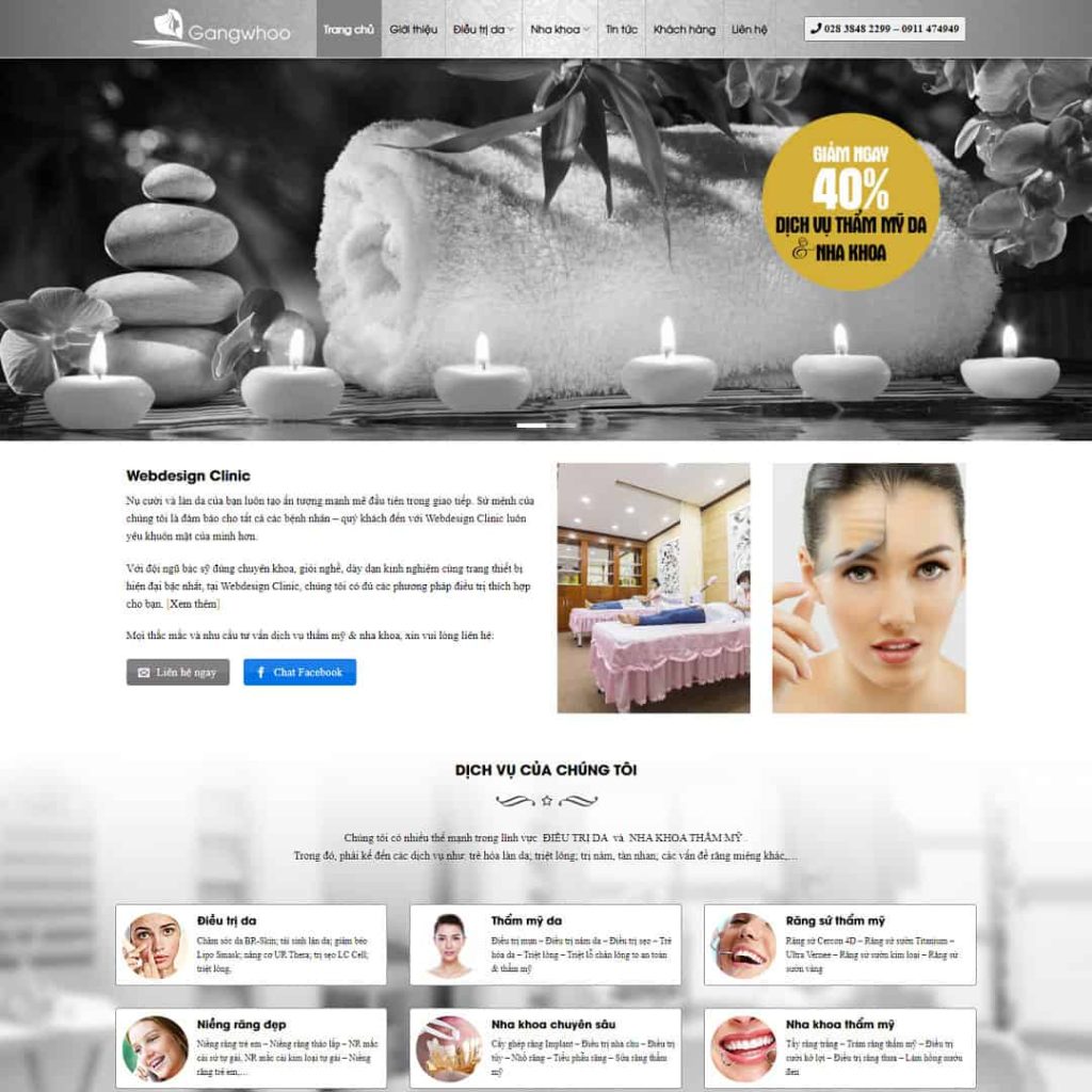 Theme nha khoa, thẩm mỹ viện