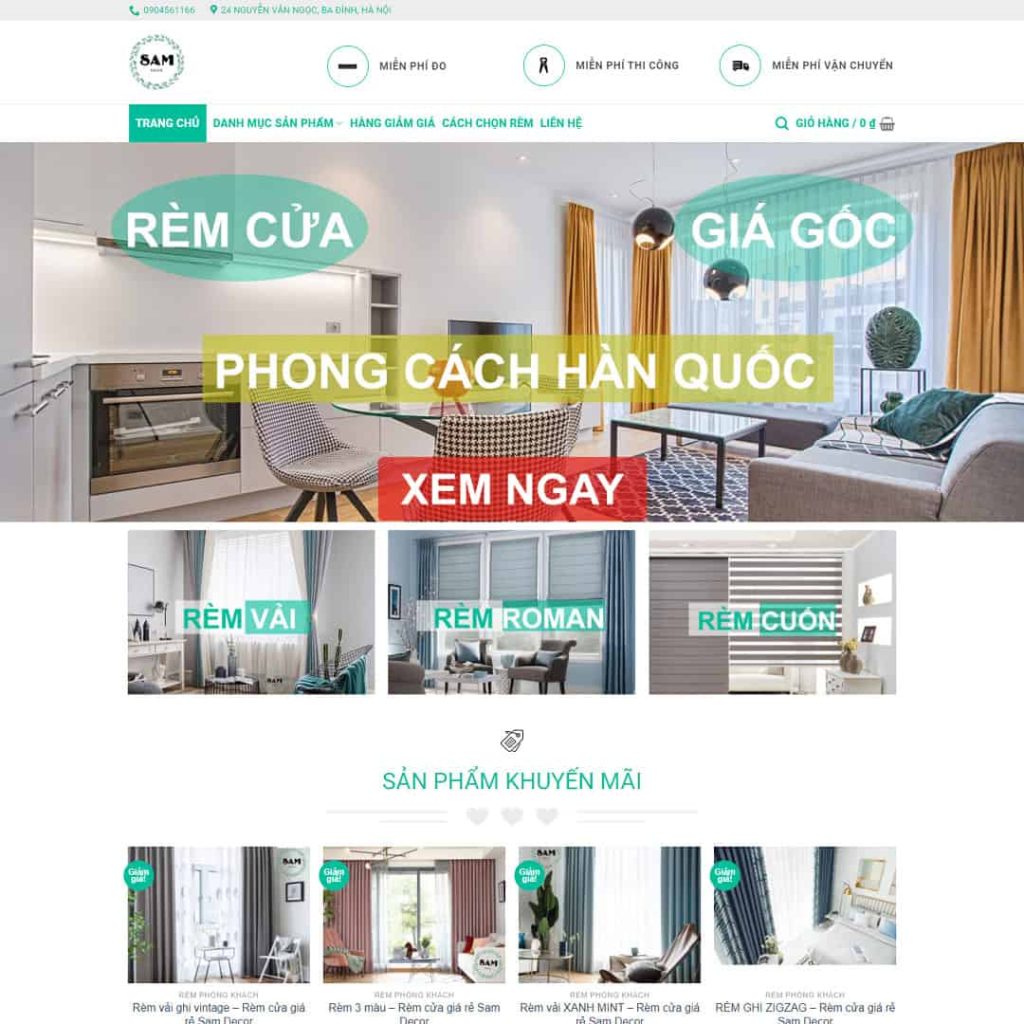 Theme bán rèm cửa