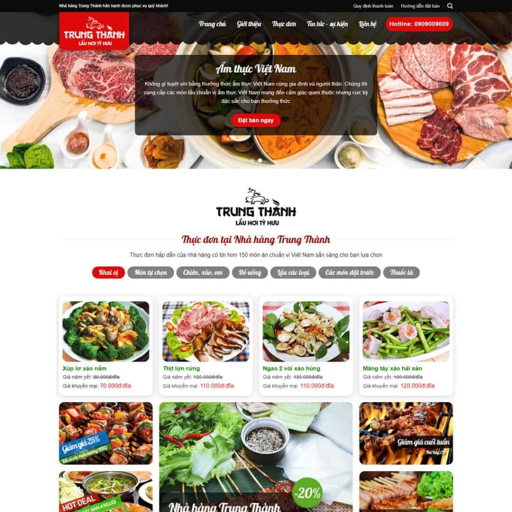 Theme nhà hàng, ăn uống