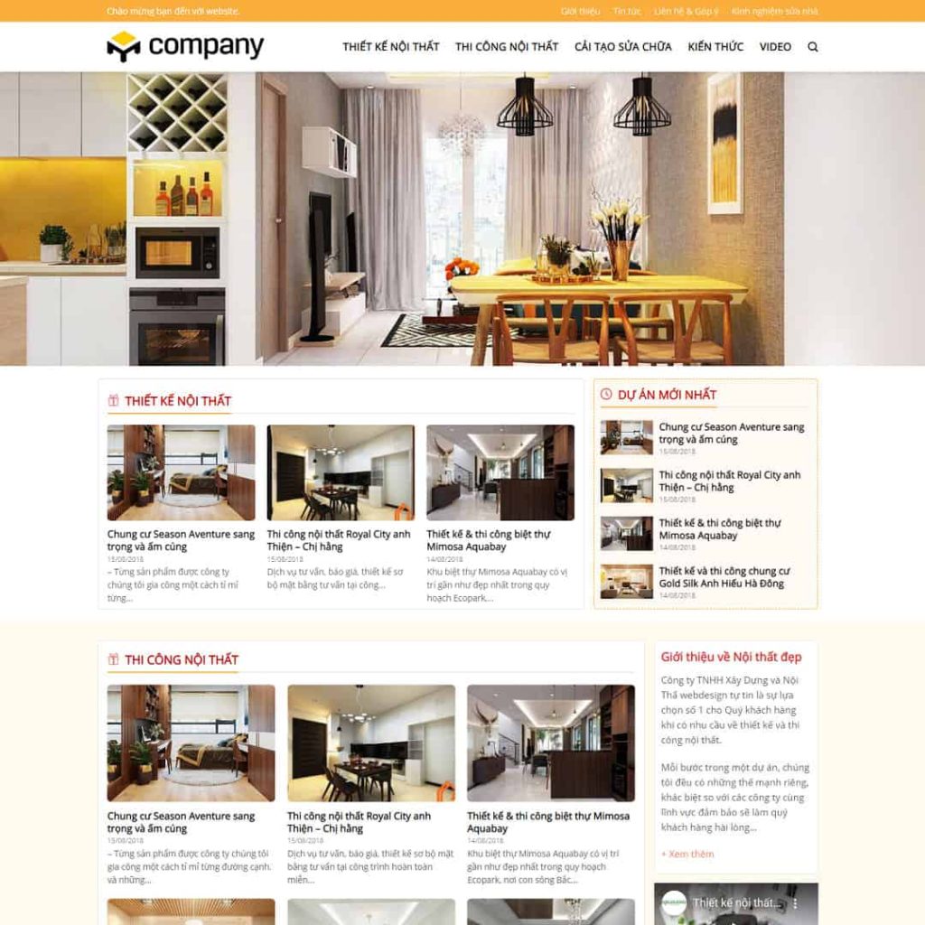 Theme công ty thiết kế, thi công nội thất 05