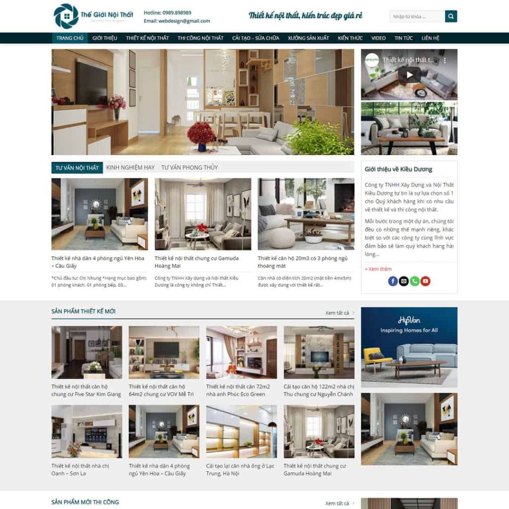 Theme công ty thiết kế, thi công nội thất 04