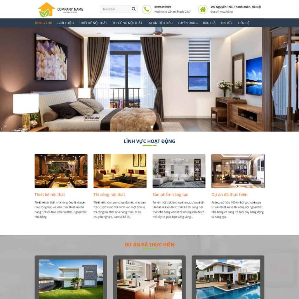 Theme công ty thiết kế, thi công nội thất 03