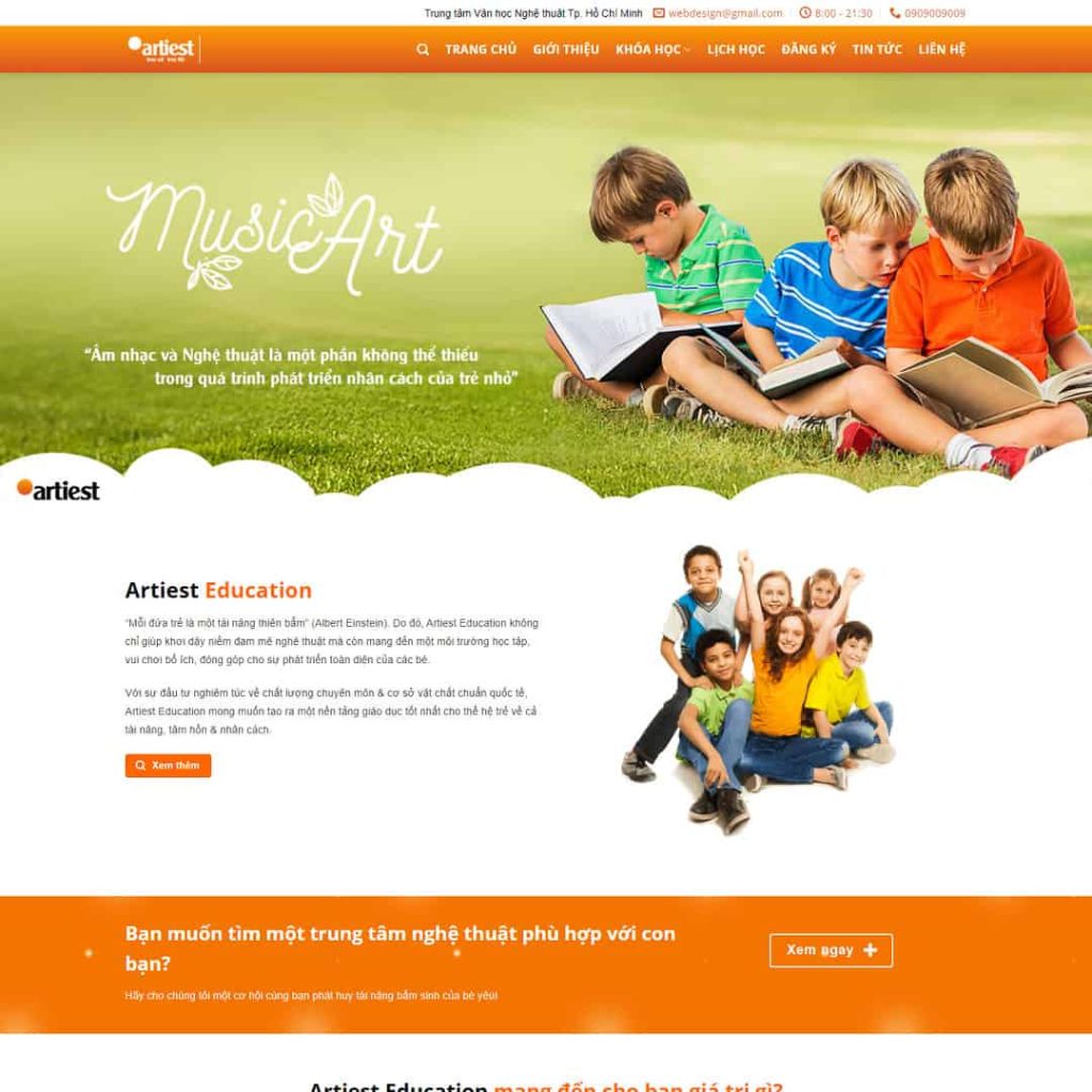 Theme khóa học nghệ thuật