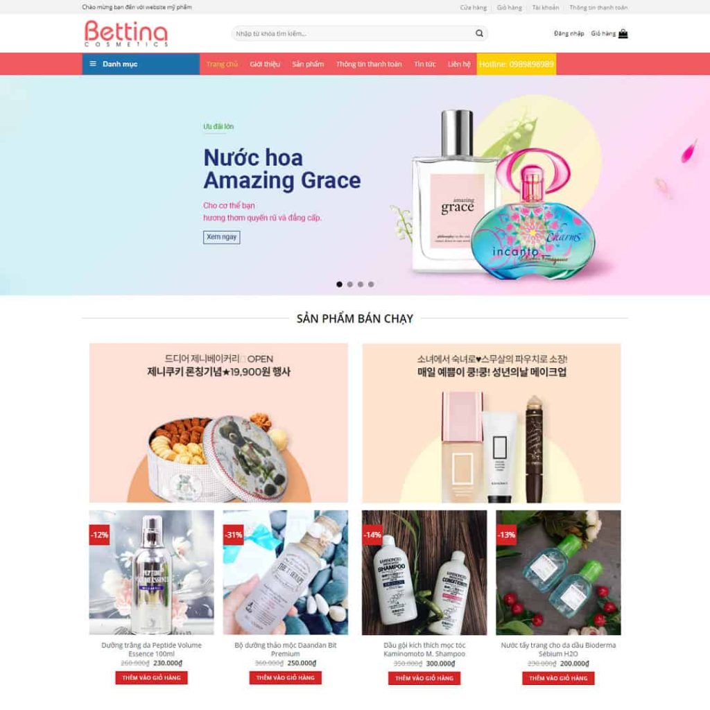 Theme Shop mỹ phẩm 04