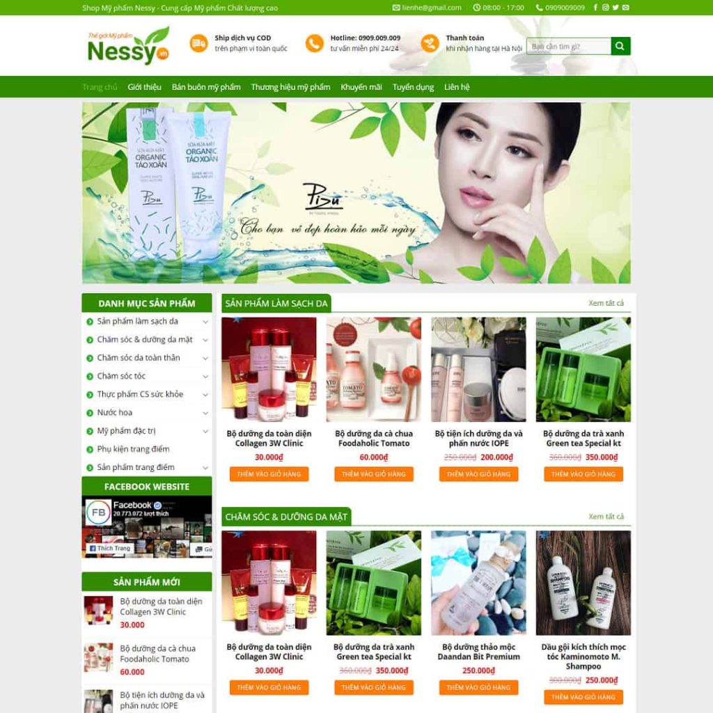 Theme Shop mỹ phẩm 02