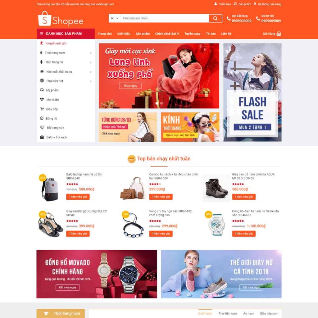 Theme Shop thời trang, quần áo
