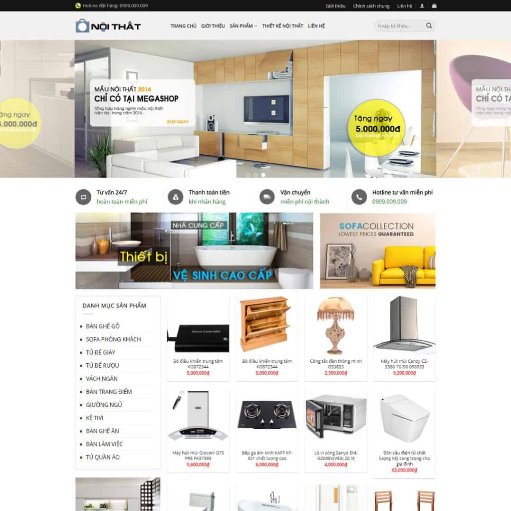 Theme cửa hàng nội thất