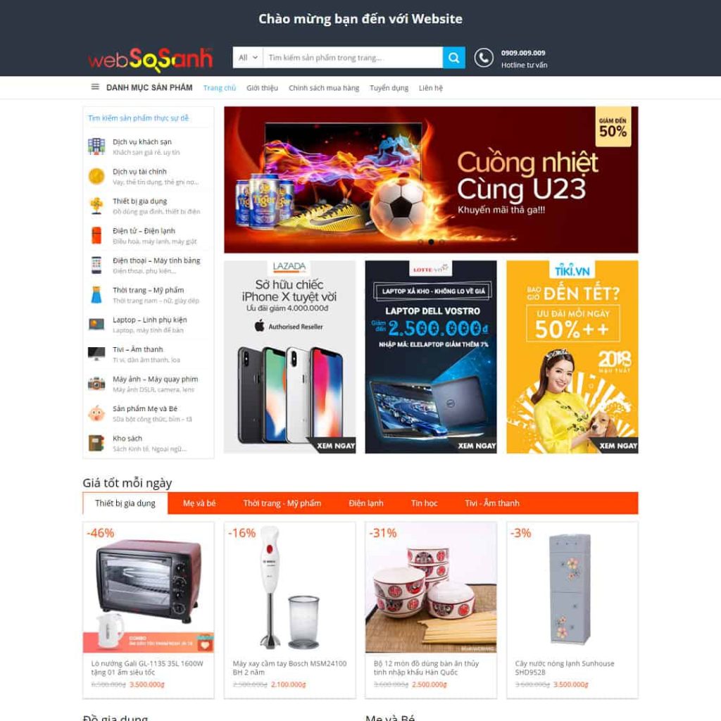 Theme cửa hàng thiết bị gia dụng