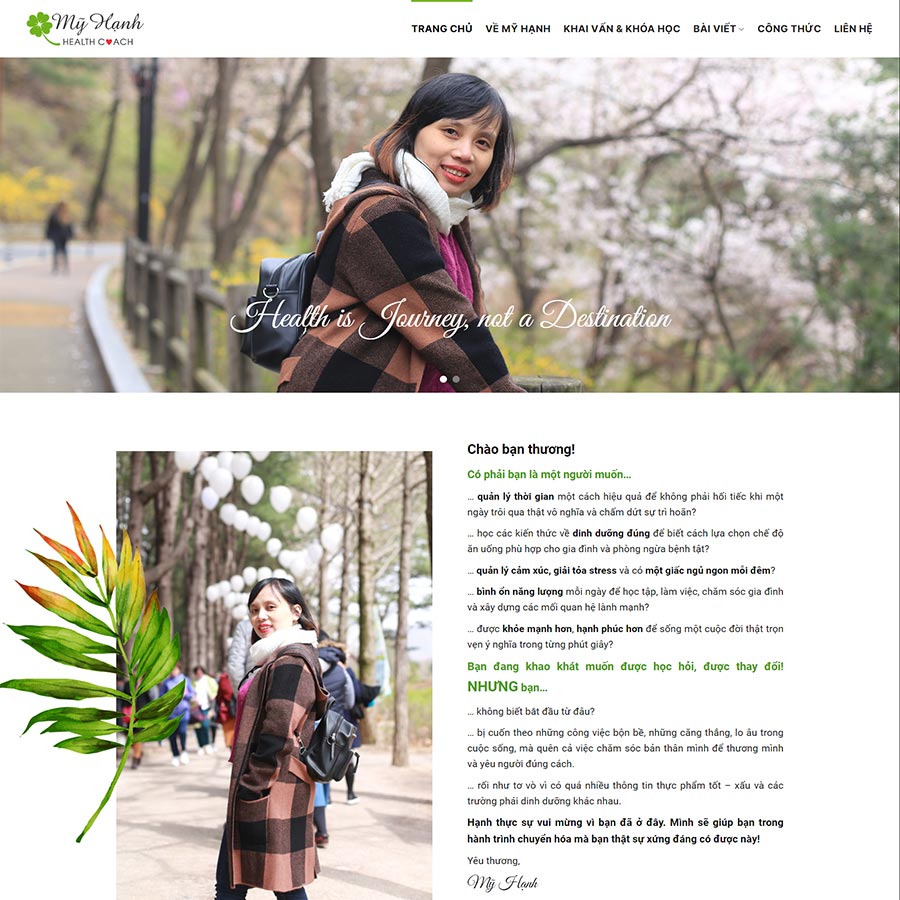 Theme mẫu khóa học sức khỏe