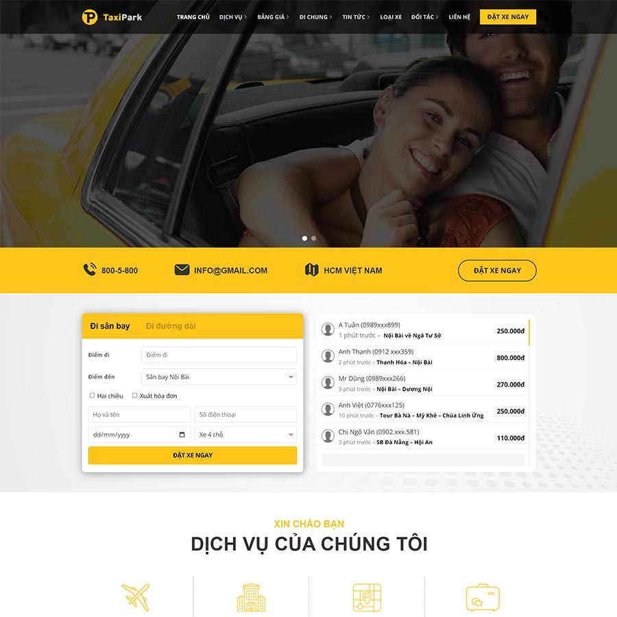 Theme mẫu dịch vụ thuê xe taxi 05