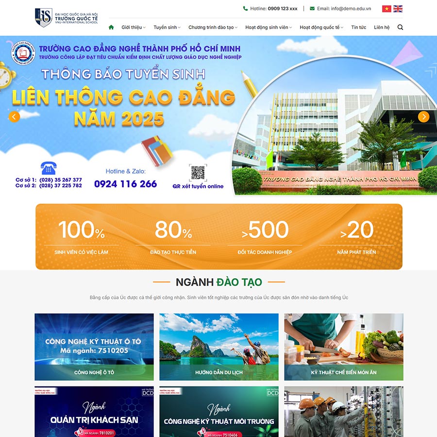 Theme trường dạy nghề 01