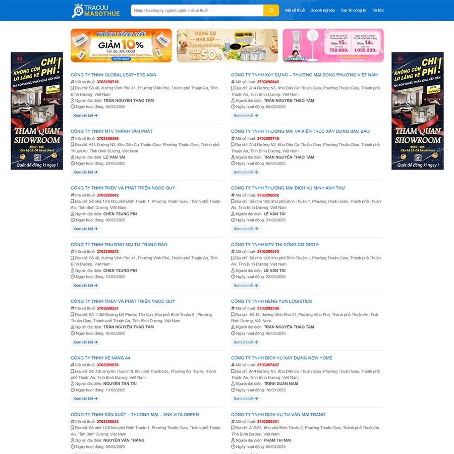 Theme tra cứu mã số thuế