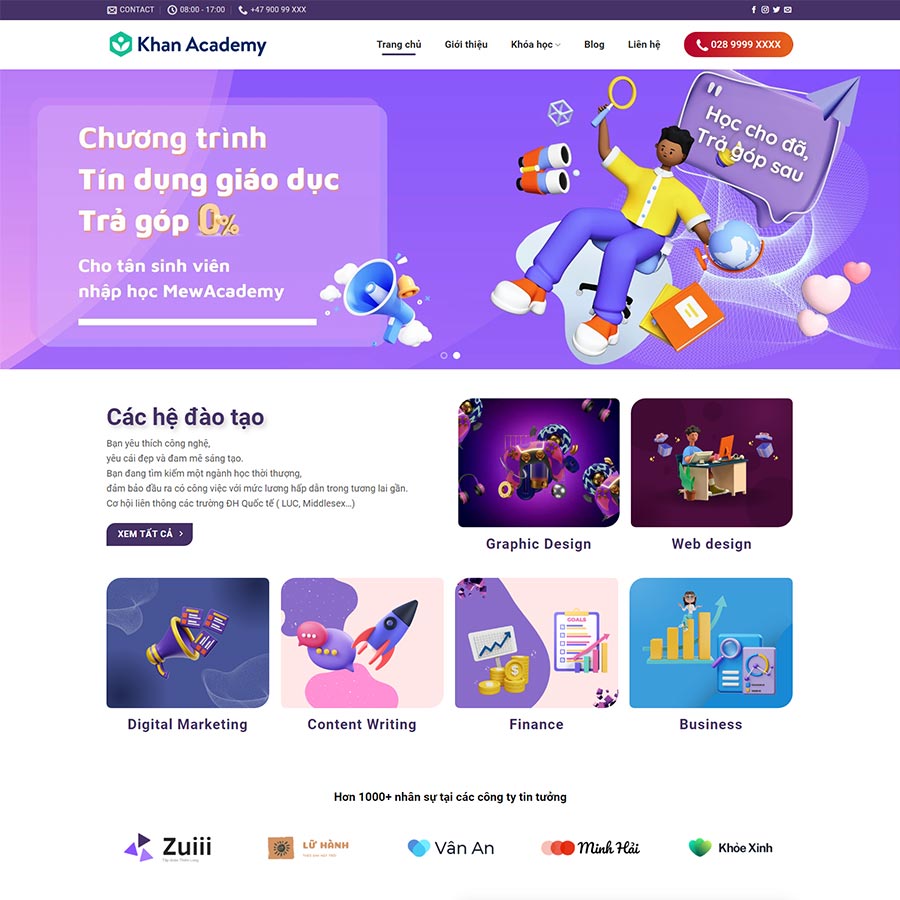 Theme bán khóa học 02