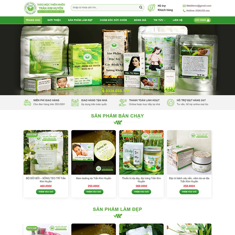 Theme bán dược phẩm, thuốc nam 02