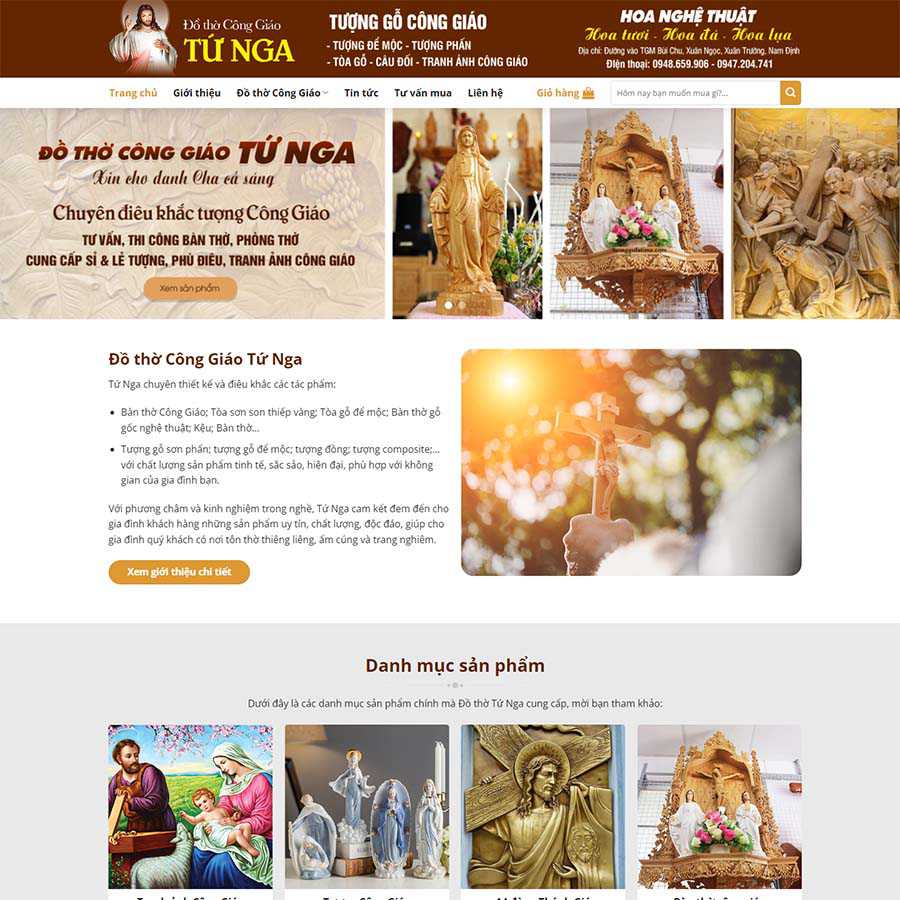 Theme bán đồ thờ, bàn thờ