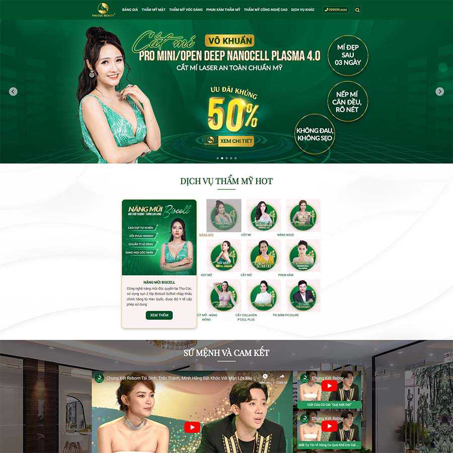 Theme thẩm mỹ viện, làm đẹp