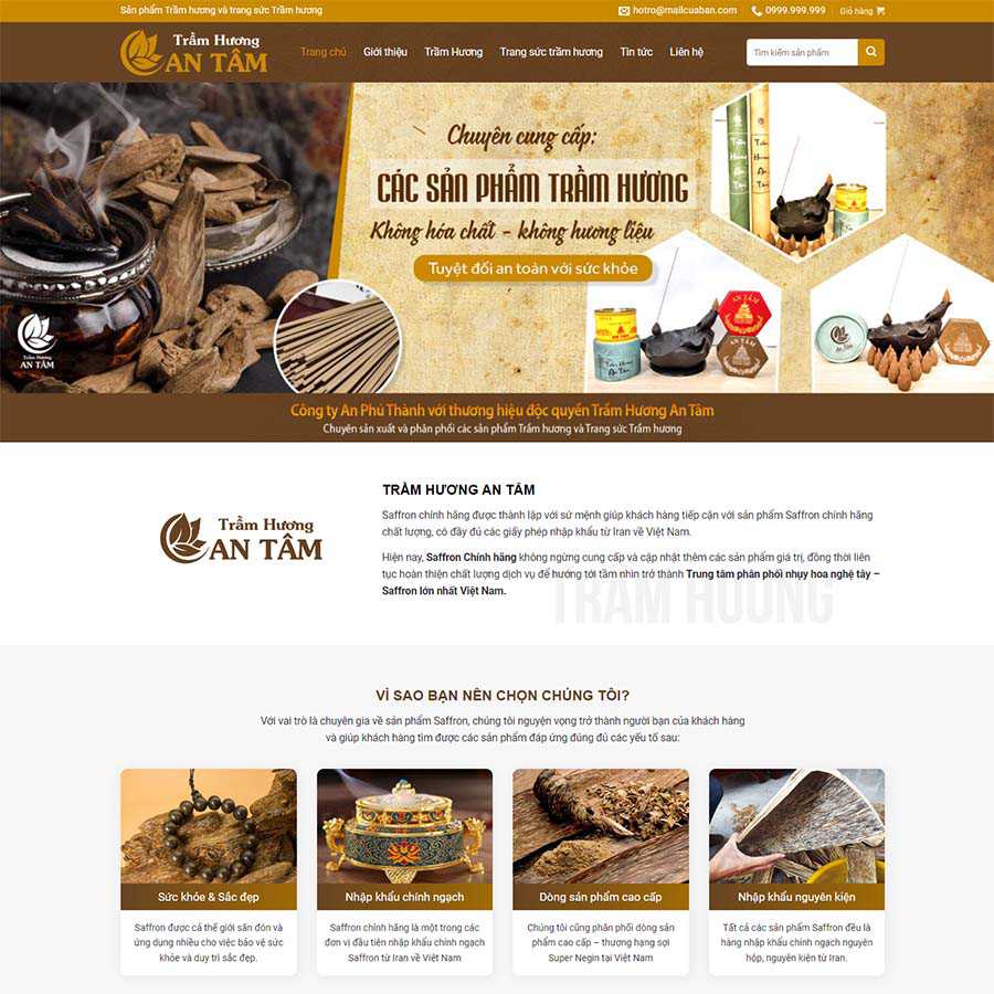 Theme bán Trầm Hương