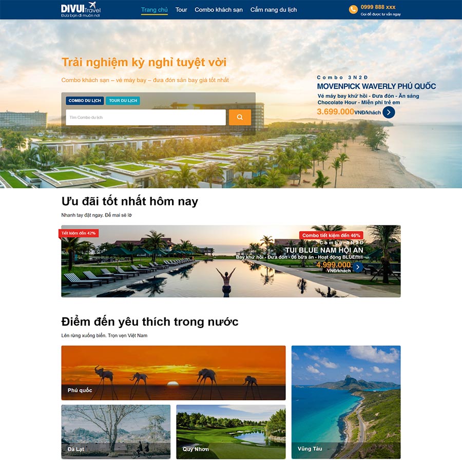 Theme du lịch 22 (giống ivivu)