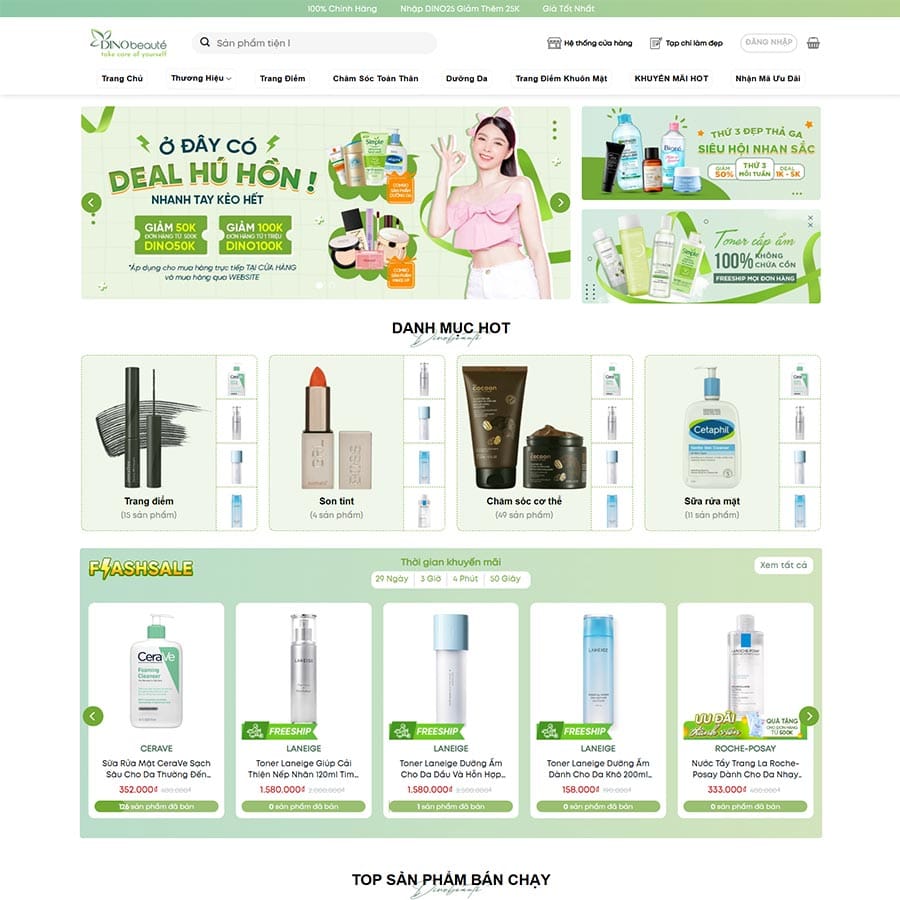 Theme mỹ phẩm 24