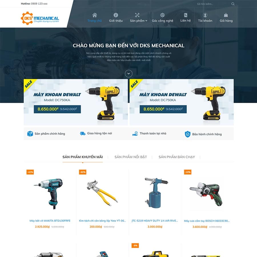 Theme bán dụng cụ cơ khí 02