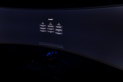 futuristic AI assistant coding on a holographic screen
