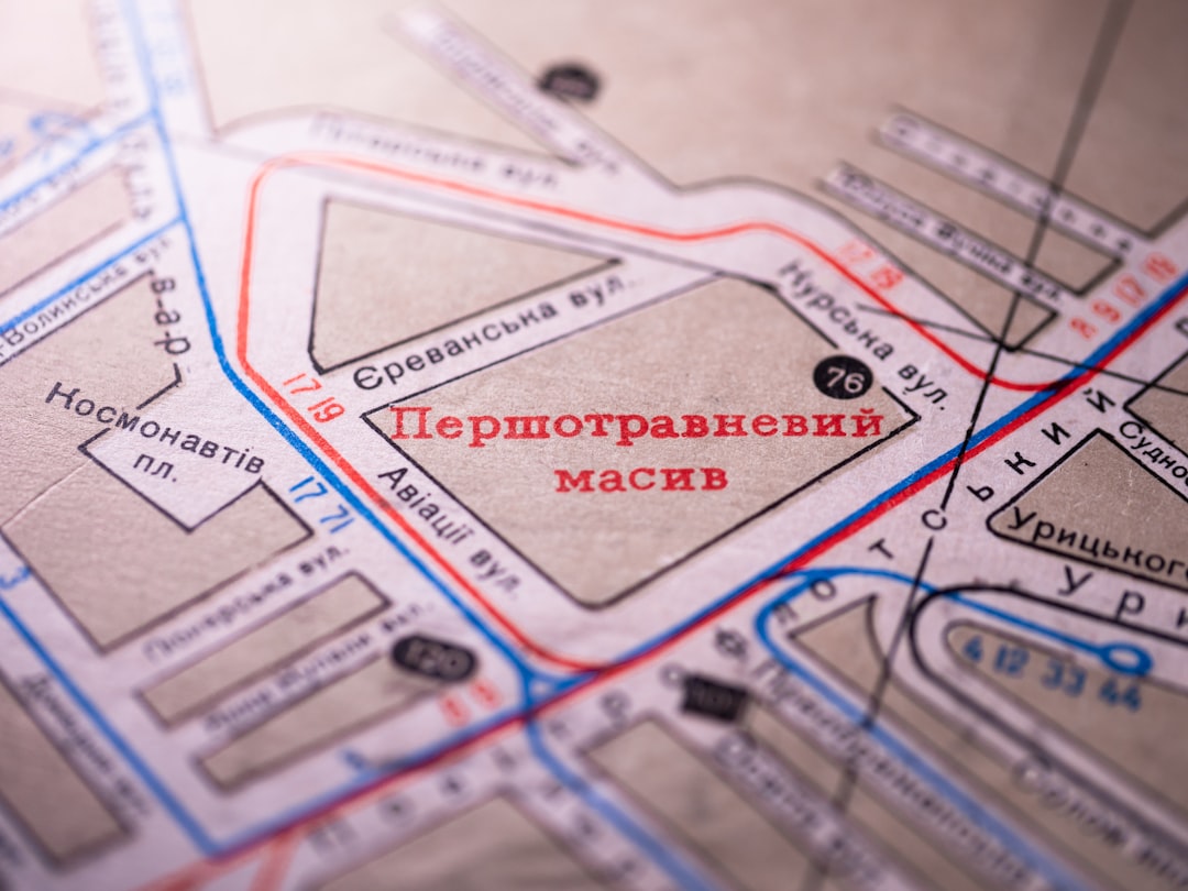 A detailed map shows a certain neighborhood.