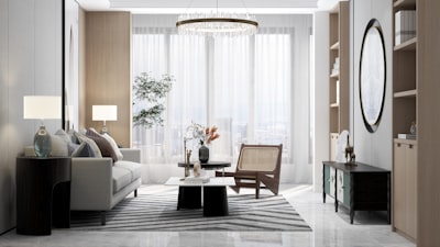 modern smart home living room