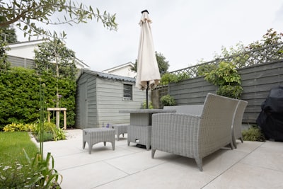 well-maintained garden patio
