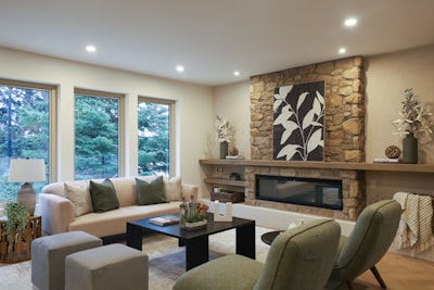 living room home staging neutral decor