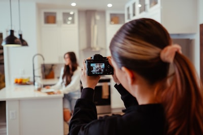 real estate photographer taking photo