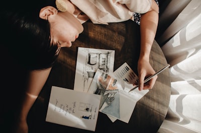 real estate agent preparing property details